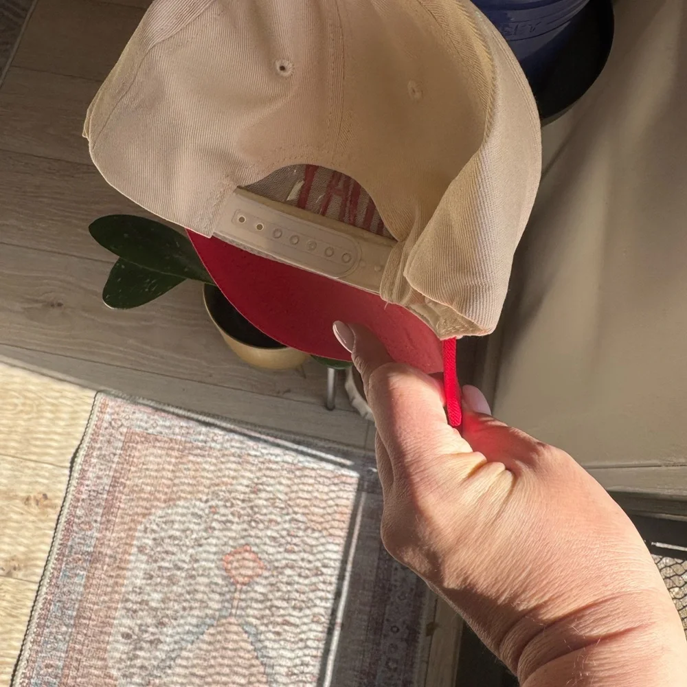 Rhinestone Gameday Red and Cream Cap